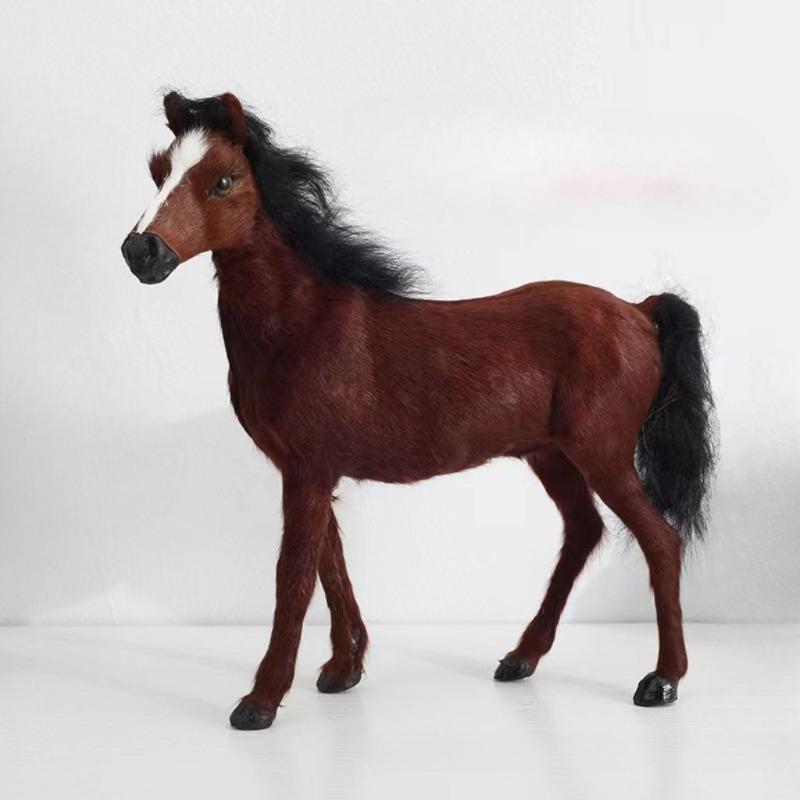 1PC Interior Simulation Horse Model Animal Model Ornament Figurine Cute Home Decoration Gift for Friend