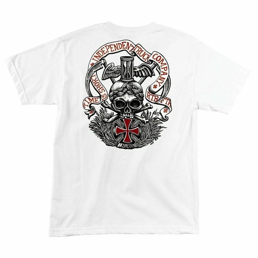 Independent Trucks RTB TIME IS SHORT Skateboard T Shirt WHITE XXL