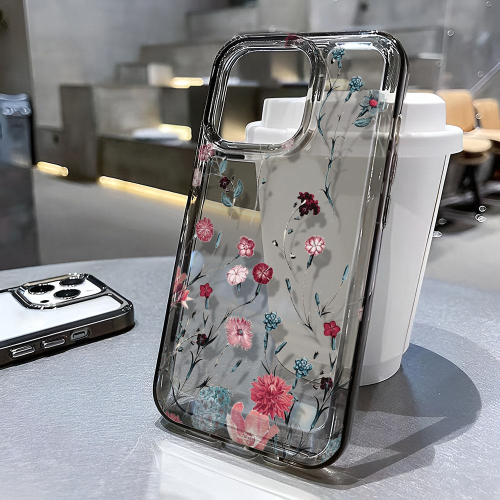 Маленькие Цветочные Цветы Однотонный Силиконовый Чехол Для Iphone 15 14 13 11 12 17 Plus 16 Pro Max Простая Минималистичная Крышка iphone 16 ProMax серый