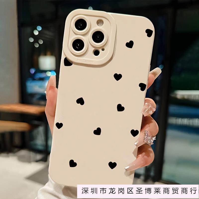 Black heart for apple 16/15/14/13/12promax pupil eye phone case iphone11 soft XR