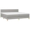 Maison Exclusive - Bettlattenrost Matratze LED Hellgrau 200x200 cm Stoff