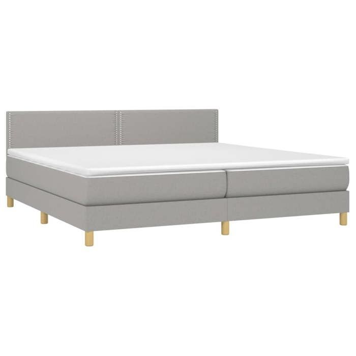 Maison Exclusive - Bettlattenrost Matratze LED Hellgrau 200x200 cm Stoff