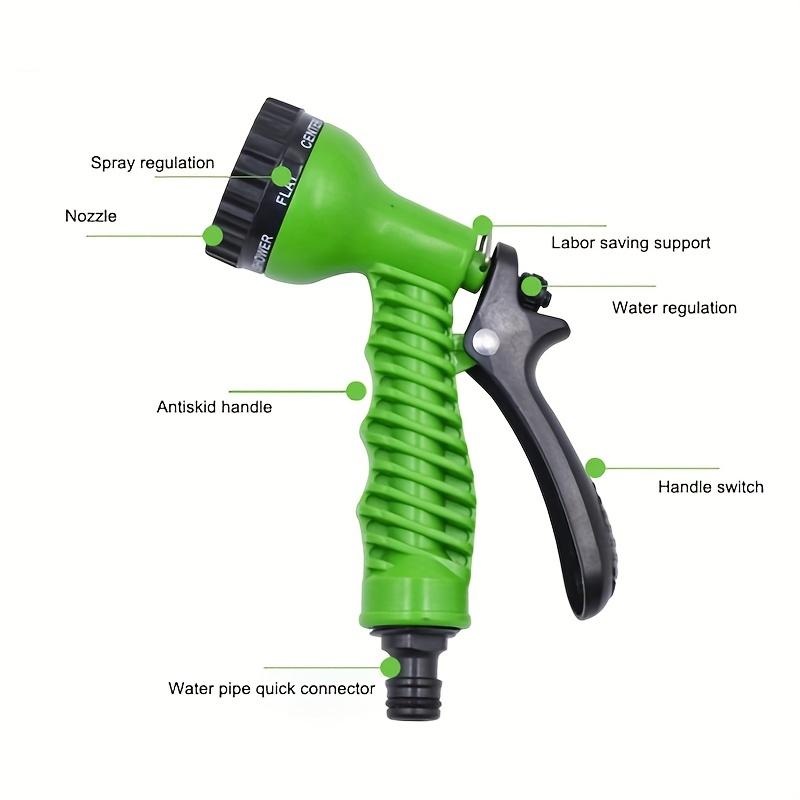 1pc High-Pressure Garden Spray Gun, 7-Function Adjustable Nozzle for Car Washing, Plant & Vegetable Watering, Home Outdoor Use