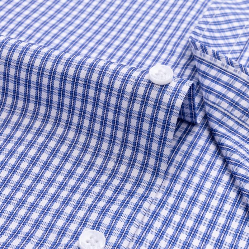 Men Formal Shirt Long Sleeve Office Solid Color Striped Business Social Men's Long Sleeved Shirt Work White Shirt Men Clothing