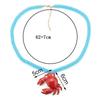 Summer ocean beach style red crab pendant necklace fashion women's accessories for vacation versatile