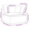 Modular Sofa Corner Module with Cushions Cloud Grey 100 Cm