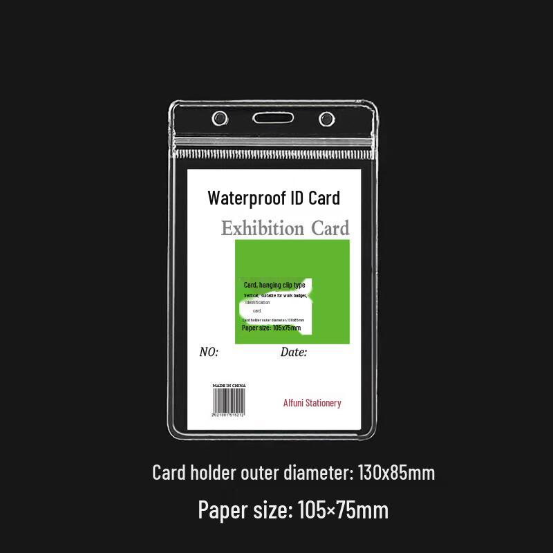 PVC Transparent Vertical ID Card Holder