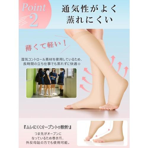 MEDIKEN Compression Socks, Unisex, Suitable for Everyday Wear, General Medical Device, Swelling Relief, Lymphatic Relief, Leg Sculpting, Toeless Compr