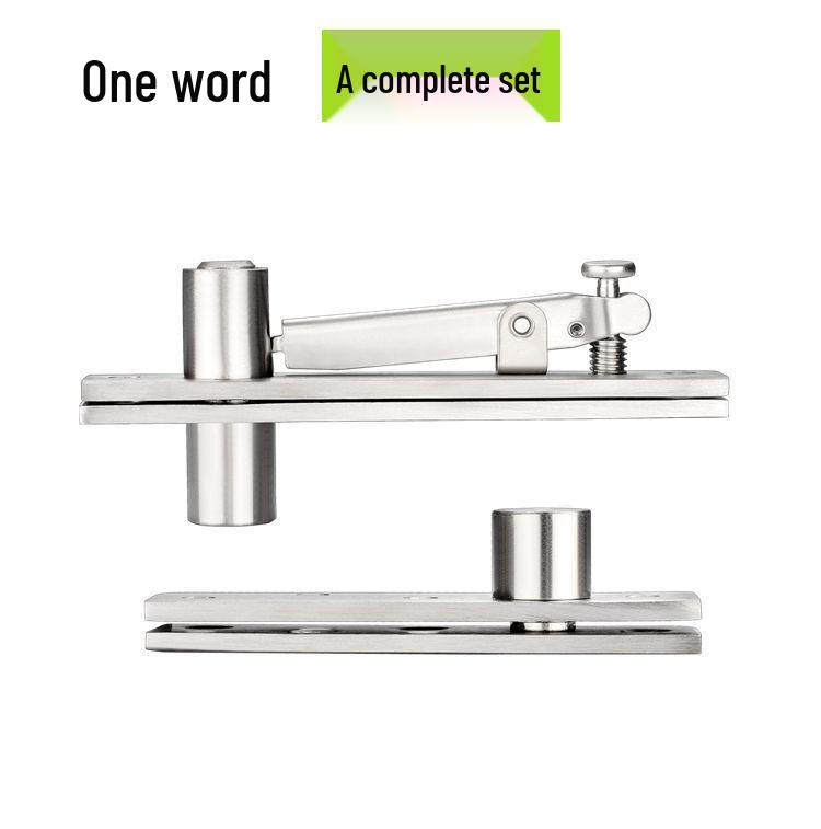 Stainless Steel 360° Pivot Hinge for Wooden Doors - Top & Bottom Concealed Rotating Shaft Hinge for Floor/Ceiling Installation