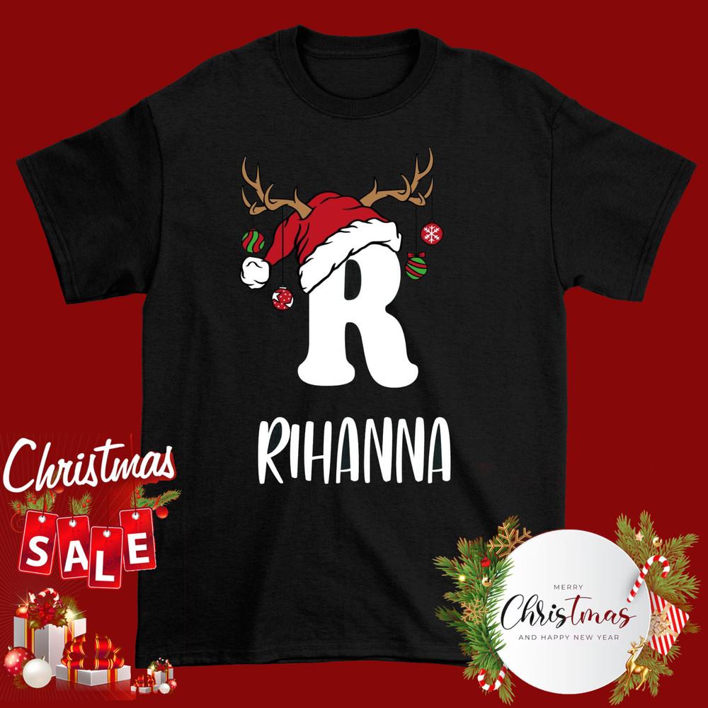 

Merry Christmas Rihanna Black Shirt Full size S5XL Xmas Gìtf T33 Unisex T-Shirt L