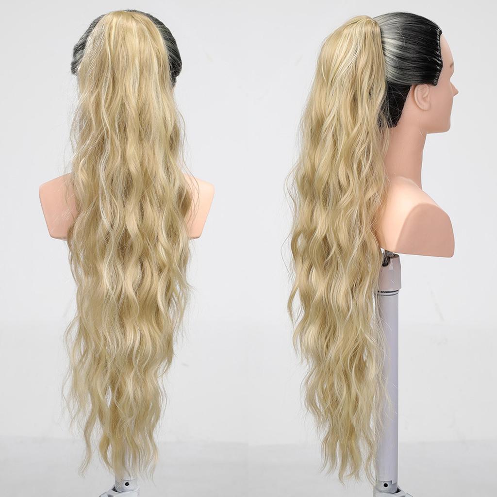 LOUIS FERRE Ponytail Extension, 26 Inch Drawstring Ponytail Hair Extensions for Women Long Curly Wavy Ponytail Multi-color Option for Daily