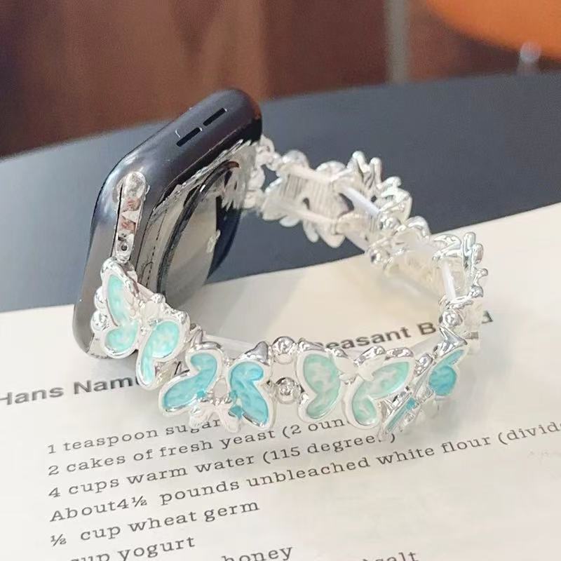 Ремешок Dopamine Monet Garden Butterfly для Apple iwatch10 Часы Huawei GT5 Xiaomi 89Pro