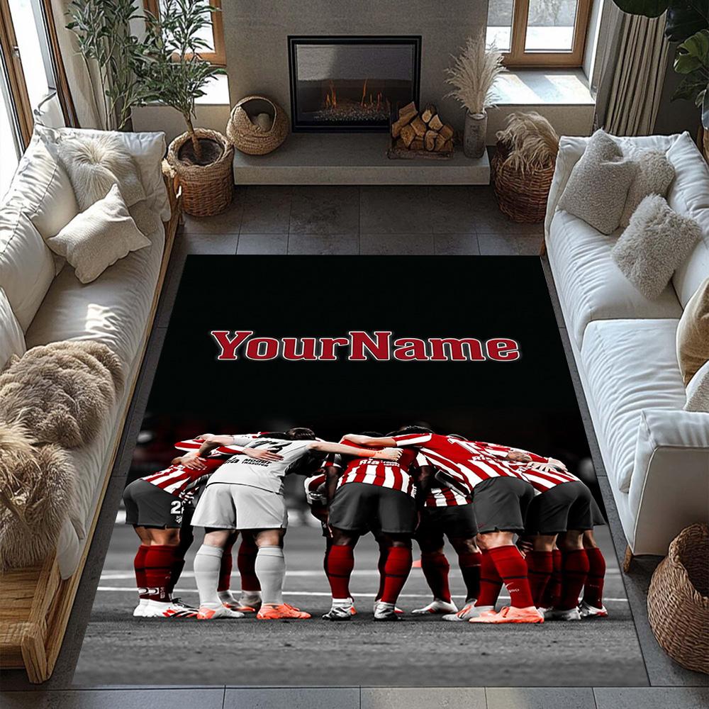 Atletico Madrid Customized Name Floor Mat Suitable for Living Rooms Foyer Entryway Hallway Anti-slip Rug Office home decor Birthday/Christmas Gift