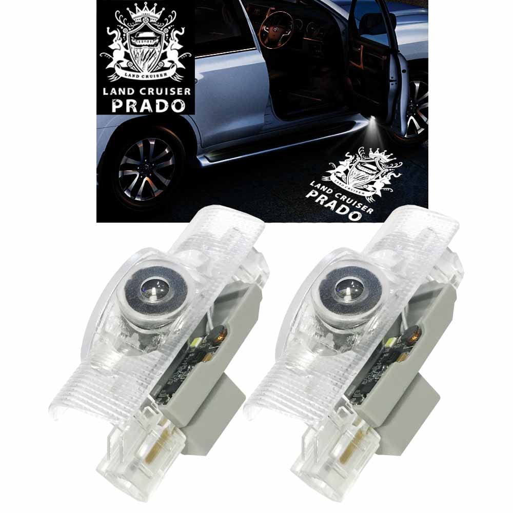 

Мини Land Cruiser Prado Подсветка порога Проекция логотипа Подсветка порога Дверной приветственный свет Светодиодная лампа двери автомобиля Серии 150 Серии 200 Замена подсветки порога