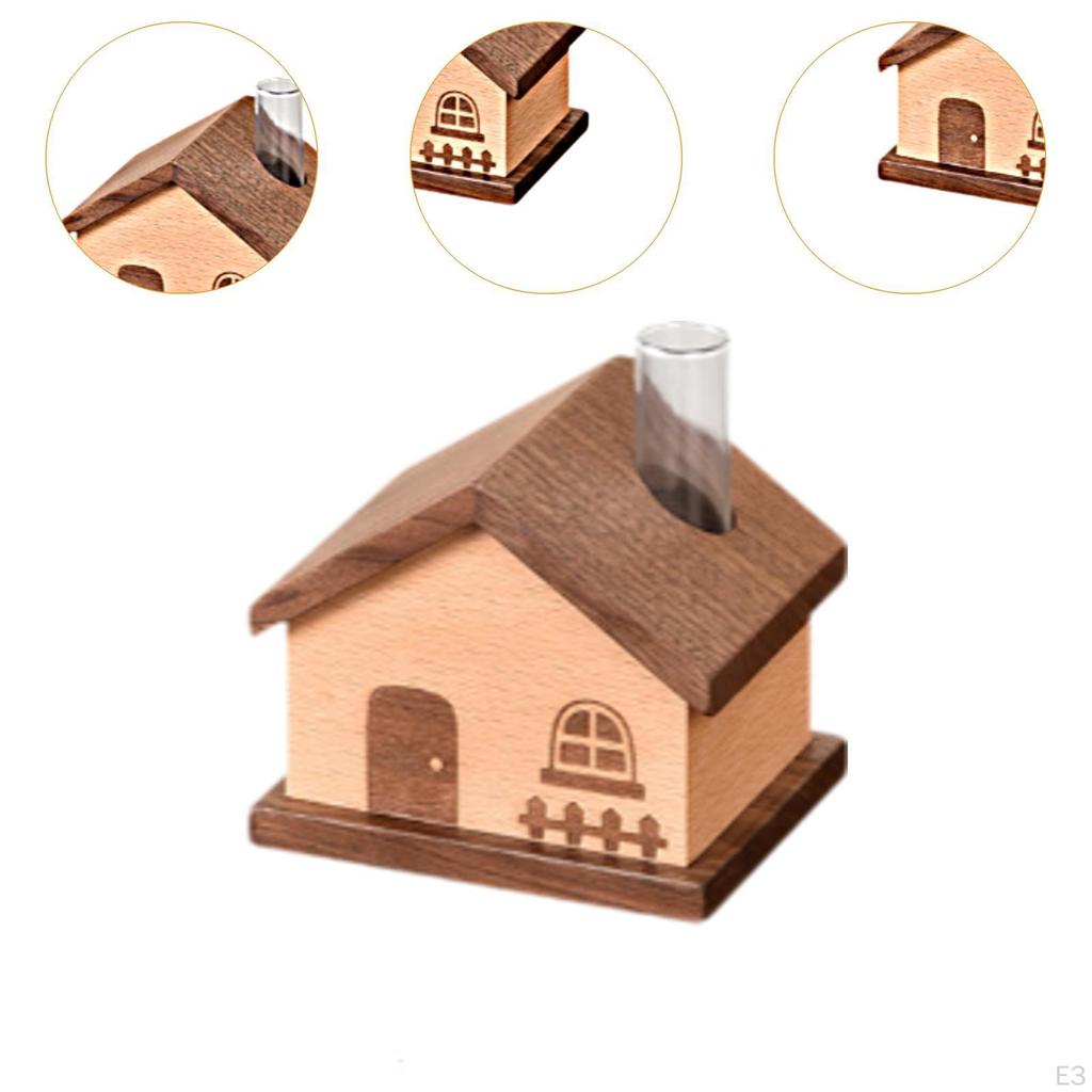 Hausförmige Hydroponische Vase für Blumen, Schreibtischdekoration