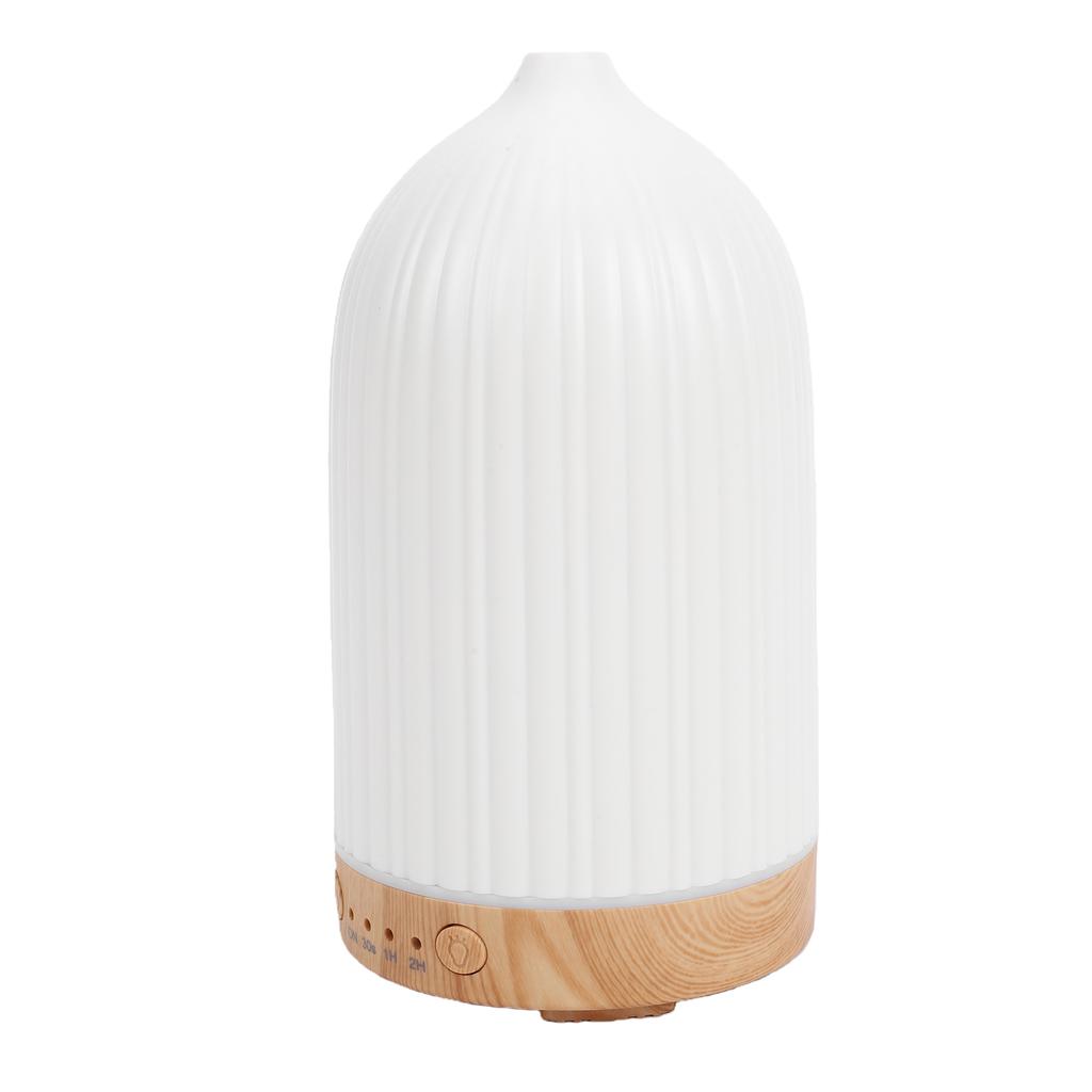 200ML Essential Oil Diffuser Portable Aromatherapy Diffuser Silent Humidifier with Wood Grain Base 7 Color LED Lights