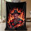 Freddy KruegerPrinted Flannel Blanket Cozy Skin-Friendly Warm Throw for Couch Bed Indoor Daily Use