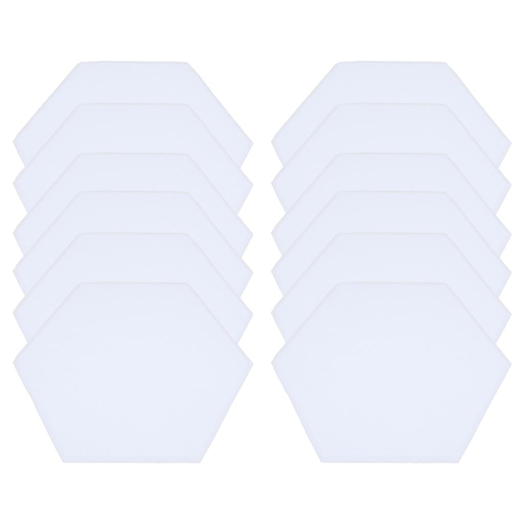 12Pcs Sound Absorption Panel Hex Acoustic Isolation Soundproofing Foam Set Kit for Home