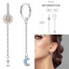 925 Sterling Silver Love Feather Moon Star Heart Earrings Fit Original Charms Hoop for Women Girls Stud Earring Jewelry Gifts