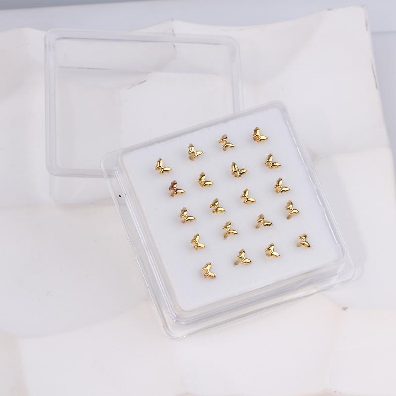 Karnoz 20Pcs/Pack Nose Stud Dragonfly Design Women Girls Nose Piercing Jewelry Piercing Nostril Piercing Jewelry Body Piercing