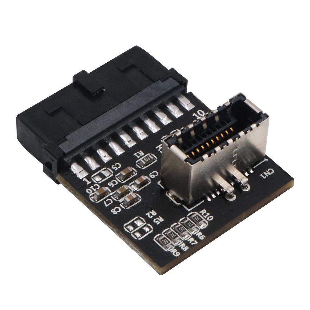 USB 3.0 19-Pin to Type-E Motherboard Front Panel USB-C Adapter Card