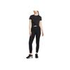 Nike Solid Color Logo Round Neck Slim Fit Short Sleeve T-Shirt Women Tops Black HJ1055-010