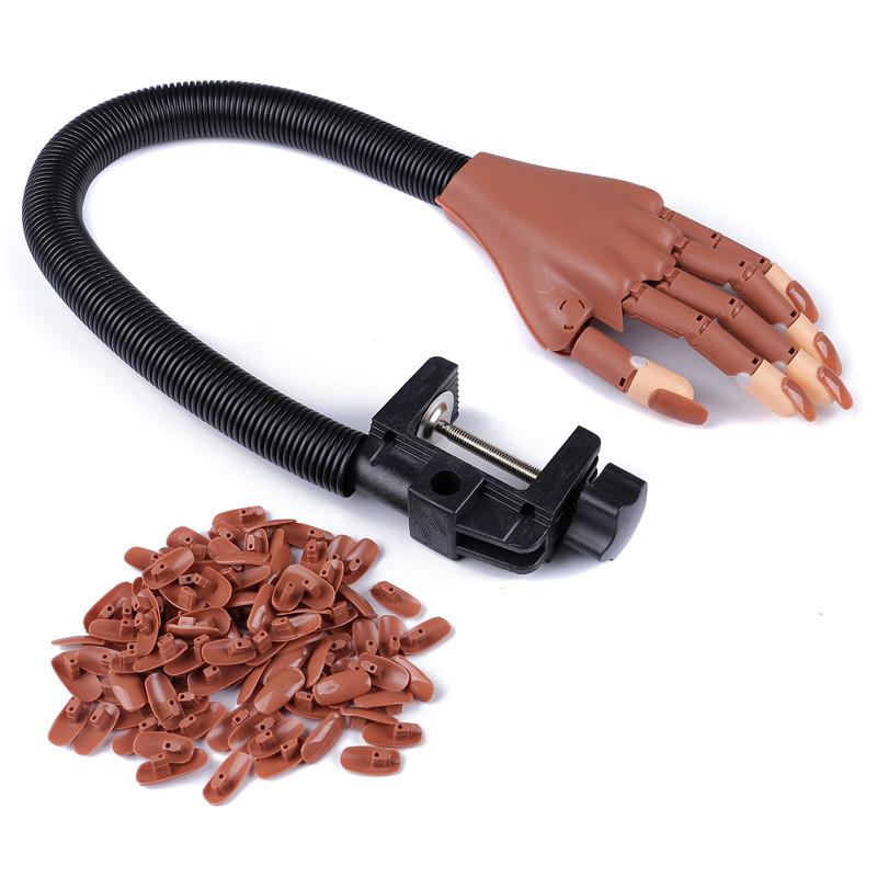 Nail Practice Hands Artificial Hands Nail Display Hands Bendable Positioning 100 Nails