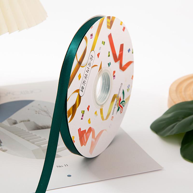 

1 см Однотонная Двусторонняя Лента для Поделок Свадебных Украшений DIY Репсовые Ленты Бант Подарки Упаковка Открыток 100 ярдов/Рулон S зелёный