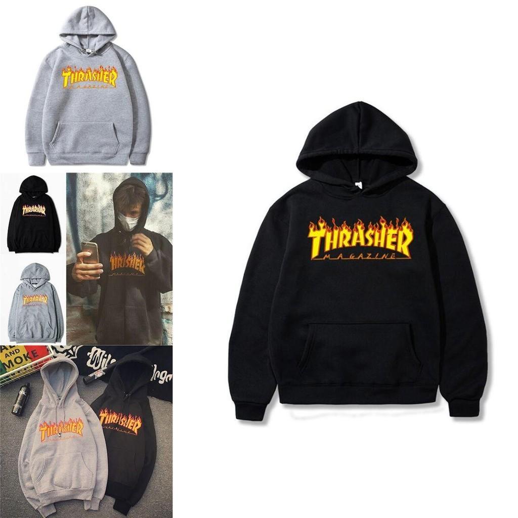Stylish Flame Print Plus Size Men's Hooded Sweatshirt Sweater