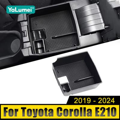 For Toyota Corolla  E210 2019 2020 2021 2022 2023 2024 Hybrid Car Decoration Console Armrest Container Storage Box Refit Case