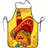 1pc of Fun Printed Apron Featuring a Mexican Taco Hat Design, Made from Durable and Easy-to-clean Polyester. Suitable for Kitchen Cooking, Gardening,
