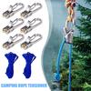 1 Set Zware Touwspanner, Touwroller met 2 Reflecterende Nylon Koorden, Metalen Touwspan-gereedschap voor Kamperen, Tarp, Scheerlijnen, Varen