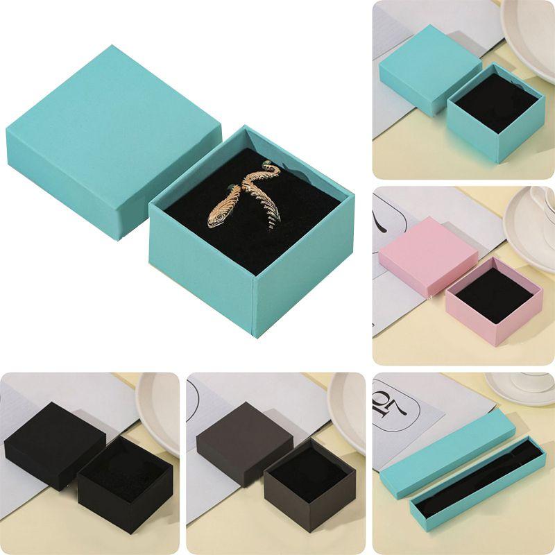 Stylish Cardboard Jewelry Box For Ring And Necklace Sleek Storage Packing Organizer