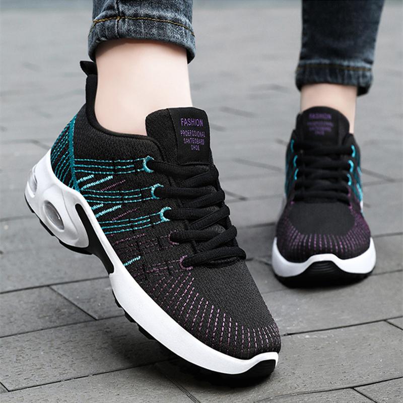 Spring Summer Shallow Breathable Lace-up Flat Comfortable Walking Shoes New Fashion Lightweight Casual Vulcanized Shoes Sneakers