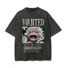 One Piece Luffy Vintage Washed Tshirt Men Women Short Sleeves Graphic Tee Summer Fashion New Streetwear Casual Tops