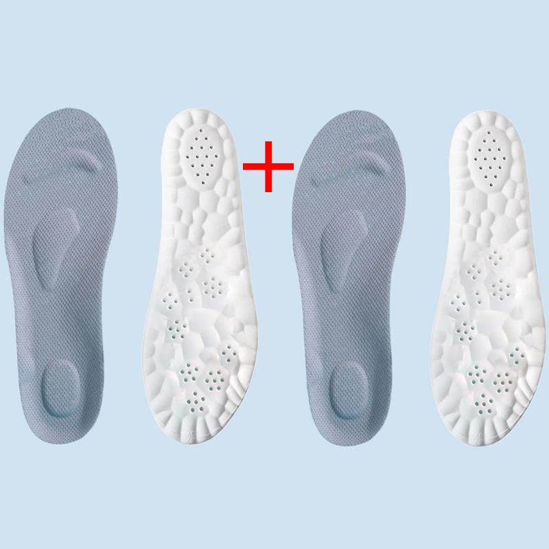 New Breathable Highly Elastic Sports Insoles Odor-Resistant Moisture-Wicking Insole for Men and Women Shock-Absorbing Shoe Pads