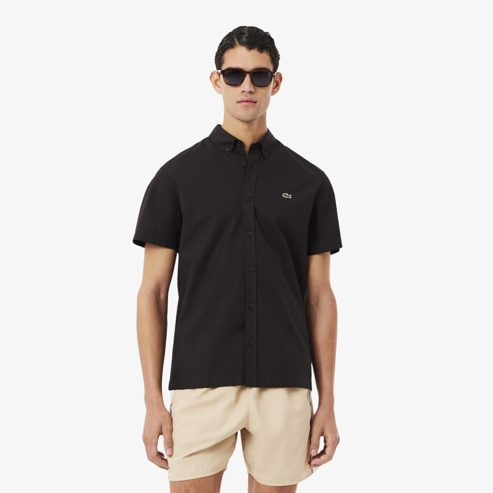 [lacoste] Мужская легкая рубашка с коротким рукавом из поплина CH2312-56G3LA 38