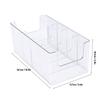 Food Storage Organizer Bins Clear Plastic Bins with 3 Removable Dividers for Pantry Kitchen Fridge Cabinet Organization