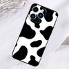 White Black Cow Print Phone Case For iPhone 17 Air 16 15 14 13 11 12 Pro Max Plus 12 13 Mini 16e 17 Pro Max Cover