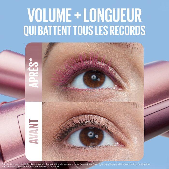 Mascara - MAYBELLINE NEW YORK - Sky High Pink Air - 7,2ml - Volume et longueur illimitée - Non waterproof