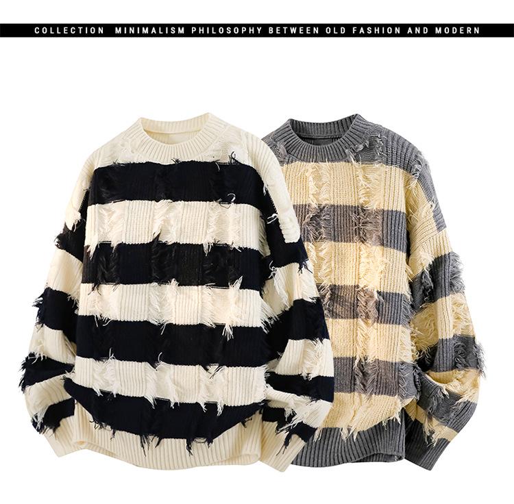 Asymmetrical Fringe Sweater: American Casual Fashion for Autumn/Winter 2025
