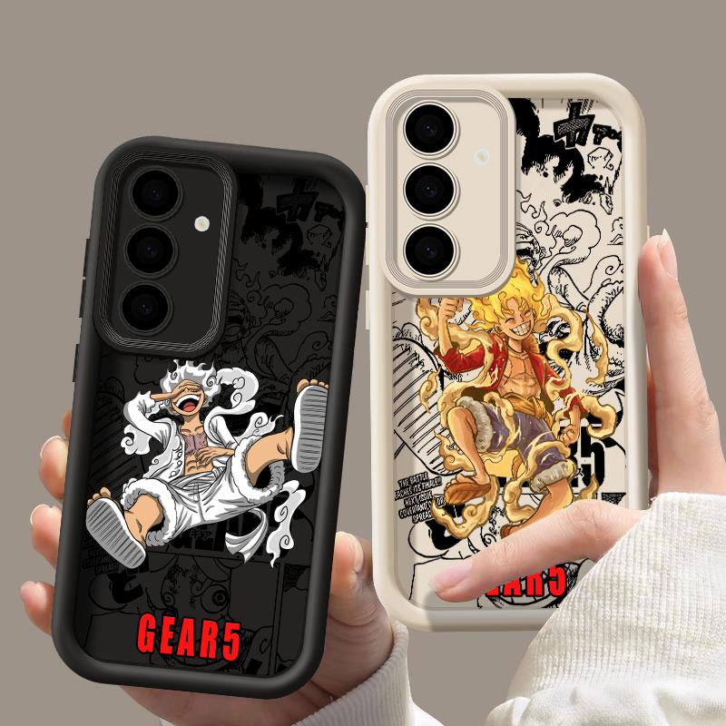 Ones Pieces Nika Phone Case For Samsung S26 S25 S24 S23 S21 S20 Ultra Monkey D Luffy Sun God For Galaxy S25 24 FE S26 Plus Cover