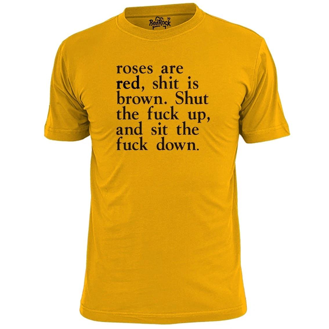 Mens Roses Are Red Funny Rude T shirt Humour M