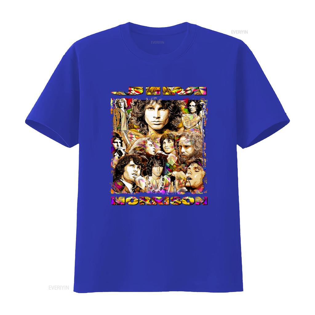 Jim Morrison Mr Mojo Risin Il Re Lucertola Rock Classico Break On Through Stampa T Shirt vintage Lavato Traspirante Leggermente