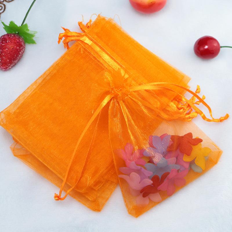 10pcs/lot (9 Sizes) Organza Gift Bag Jewelry Packaging Bag Wedding Party Decoration Favors Drawable Gift Bag&Pouches Baby Shower