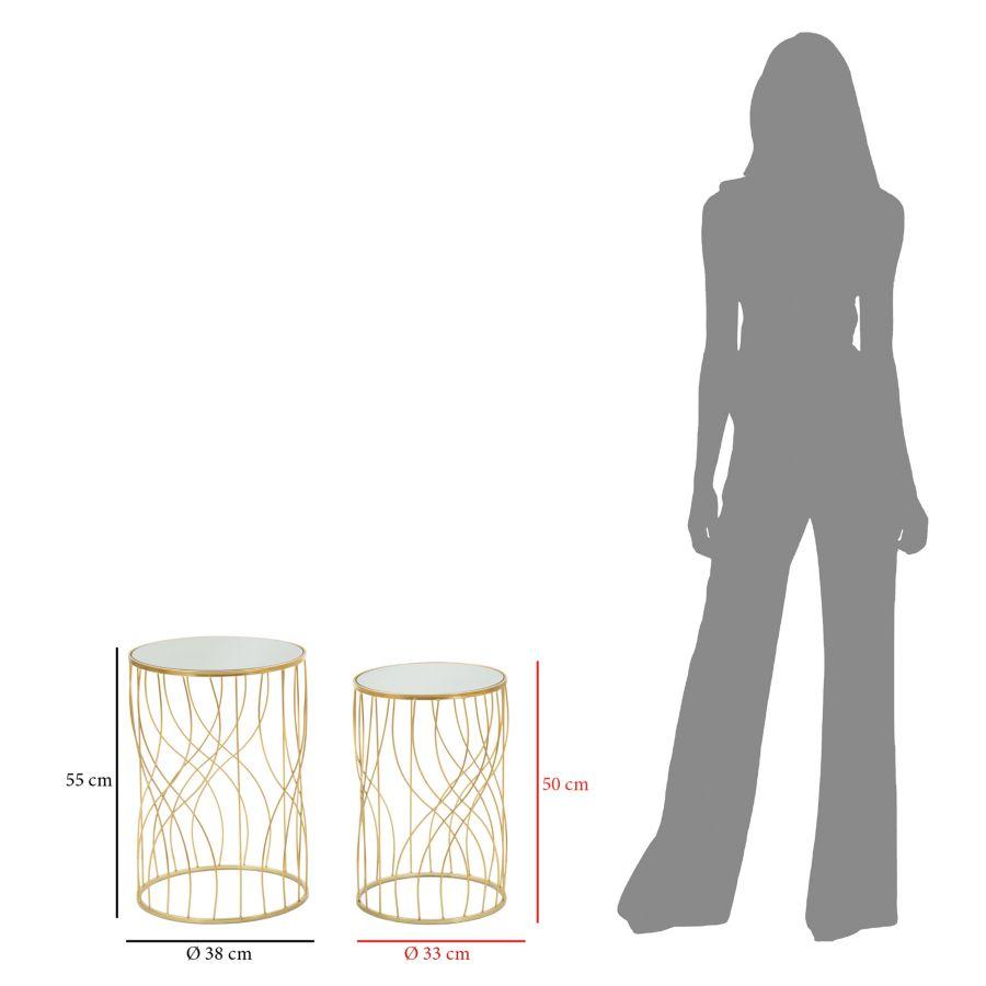Table Line Set 2Pcs Cm Ø 38X55-33X50