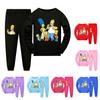 Cartoon Anime Print Soft Comfortable Daily Style Cute Autumn Winter Long Sleeved Children Pajamas Set