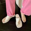 Slack! Korean version of the set of toe cool slippers for women to wear simple casual low-heeled half slippers New in summer 2025