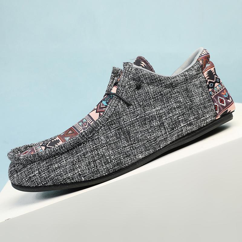 

YRZL Лоферы Женские Летние Слипоны Удобные Легкие Дышащие Холщовые Туфли На Плоской Подошве Обувь для Вождения и Ходьбы Повседневные Кроссовки для Мужчин 44 серый