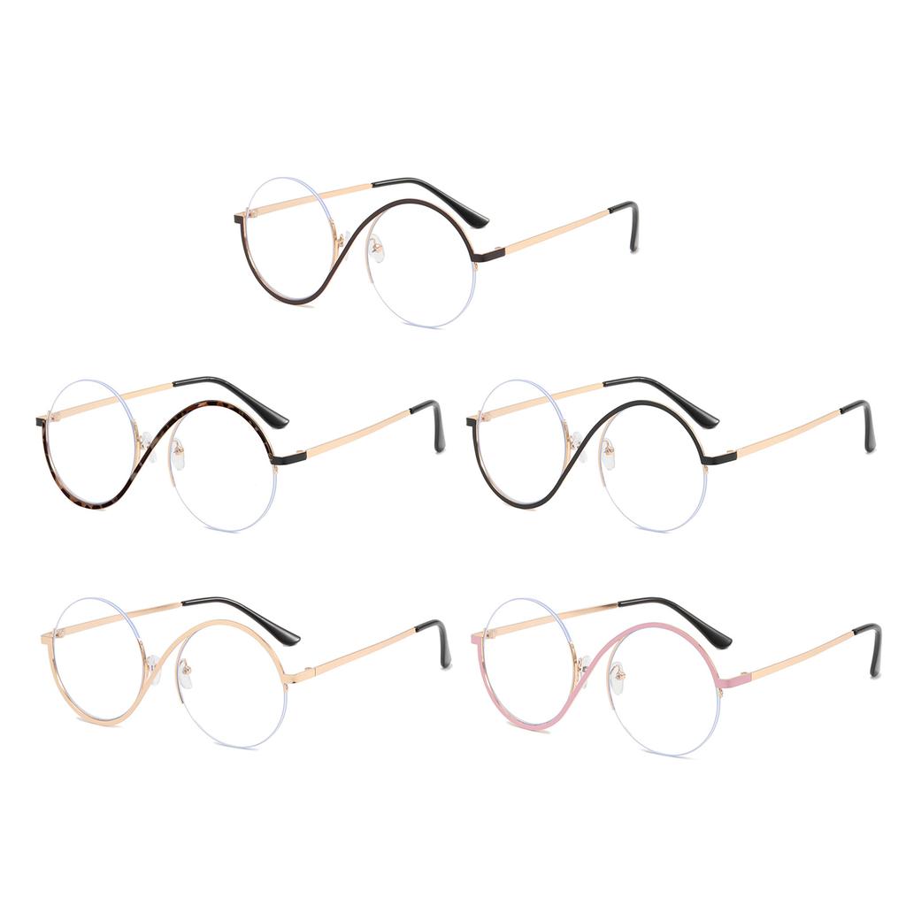 Effective Blue Light Filtering Eyeglasses for Digital Device User Reading Writing Gold Color Frame Glasses for Adult